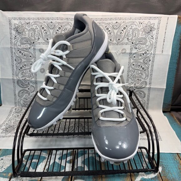Nike Air Jordan 11 Retro Low TD Football Cleats Cool Wolf Grey AO1560-003 Men 12 main image 8